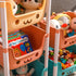 3-Tier Kids Rolling Shelf Organizer - Multicolor